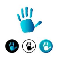 Abstract Hello Gesture Icon Illustration vector