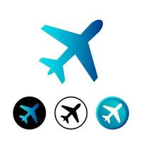 Abstract Plane Icon Set vector