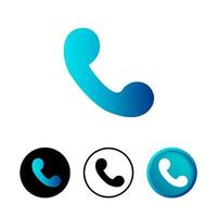 Abstract Phone Call Icon Illustration vector