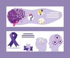 alzheimer brain issue vector