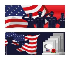 memorial day banner vector