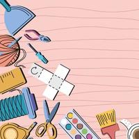 diy and craft tools vector