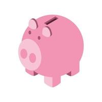 piggy bank isometric vector