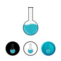 Abstract Chemist Flask Icon Illustration vector