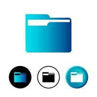 Abstract Computer Folder Icon Illustration vector