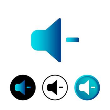 Abstract Decrease Volume Icon Illustration vector