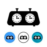 Abstract Chess Timer Icon Set vector