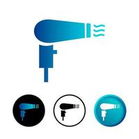 Abstract Hairdryer Bank Icon Illustration vector