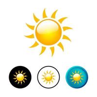 Modern Sun Icon Illustration vector