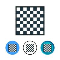 Abstract Empty Chess Board Icon Set vector