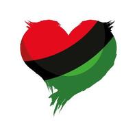 corazón bandera africana vector