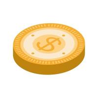 coin money isometric vector