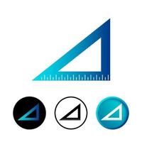 Abstract Triangle Ruler Icon Illustration vector