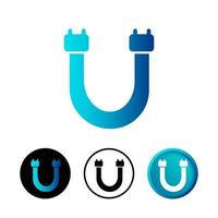 Abstract Cable Icon Set vector
