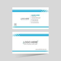 cyan colored double sided vector business card design