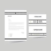 film company business card design and letterhead vector