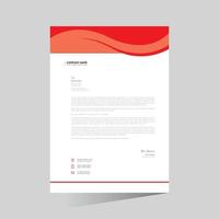 Red colored stylish vector letterhead design