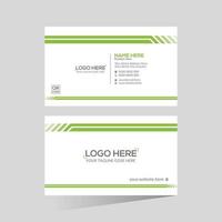 green colored double sided vector business card design