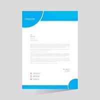 cyan colored vector letterhead design