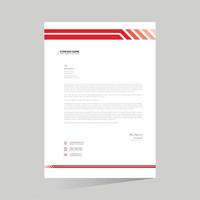 red colored vector letterhead design