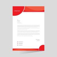 red colored vector letterhead design