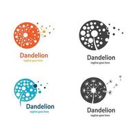 Dandelion symbol vector icon