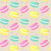 Macaroons seamless pattern. vector