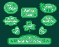 tarjetas de felicitación del día de San Patricio. vector