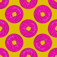 Seamless pattern with sweet donuts. vector