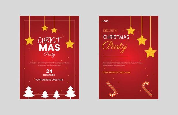 Christmas party and new year flyer design template. eat drink Christmas party poster leaflet design. flyer in A4, bundle, brochure design, cover modern layout, annual report, poster