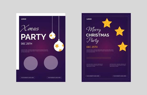 Christmas party and new year flyer design template. eat drink Christmas party poster leaflet design. flyer in A4, bundle, brochure design, cover modern layout, annual report, poster