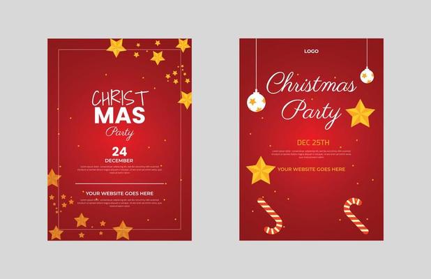 Christmas party and new year flyer design template. eat drink Christmas party poster leaflet design. flyer in A4, bundle, brochure design, cover modern layout, annual report, poster