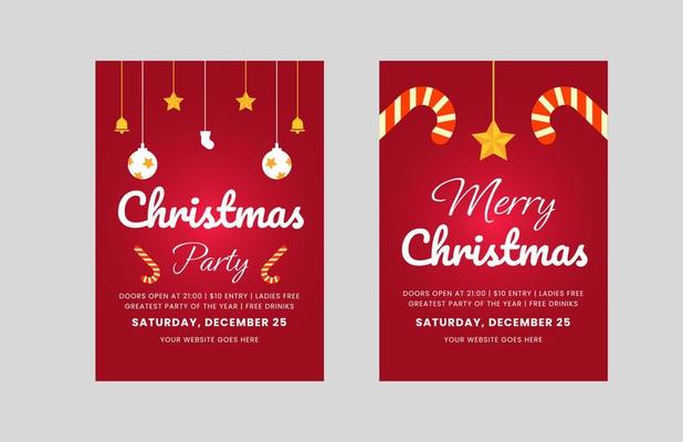 Christmas party and new year flyer design template. eat drink Christmas party poster leaflet design. flyer in A4, bundle, brochure design, cover modern layout, annual report, poster