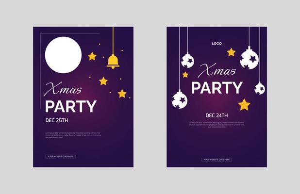 Christmas party and new year flyer design template. eat drink Christmas party poster leaflet design. flyer in A4, bundle, brochure design, cover modern layout, annual report, poster