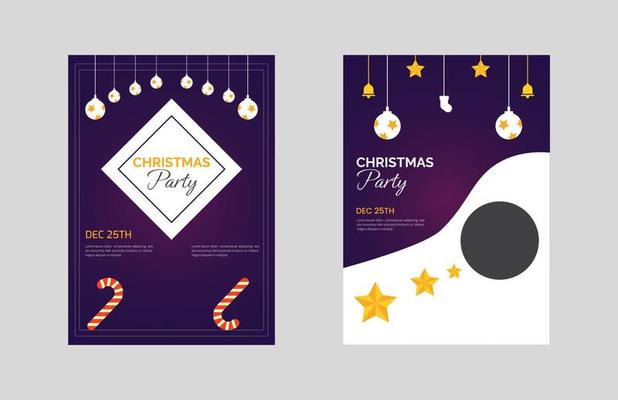 Christmas party and new year flyer design template. eat drink Christmas party poster leaflet design. flyer in A4, bundle, brochure design, cover modern layout, annual report, poster