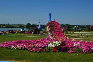 diseño paisajístico de arreglos florales foto