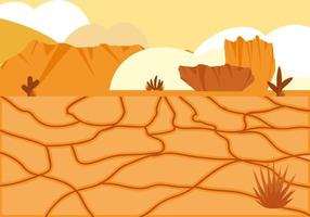 landscape cactus desert vector