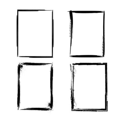 Grunge frames scratchy sketched illustration grunge rough frame border sketch texture