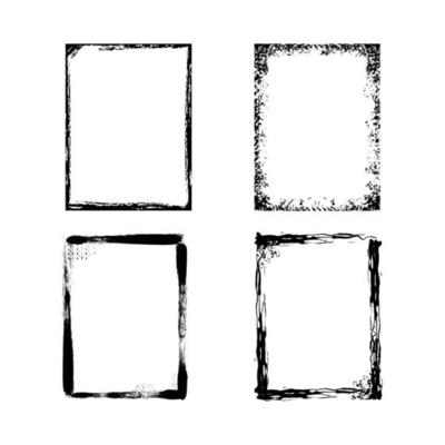 Grunge frames scratchy sketched illustration grunge rough frame border sketch texture