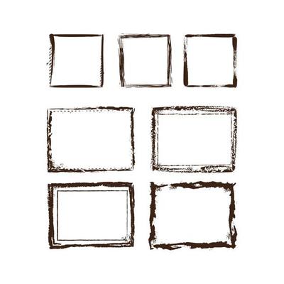 Grunge frames scratchy sketched illustration grunge rough frame border sketch texture