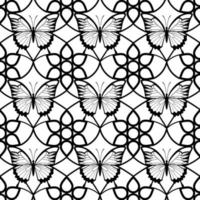 seamless pattern with butterflies and flowers vector