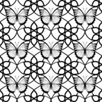 seamless pattern with butterflies and flowers vector