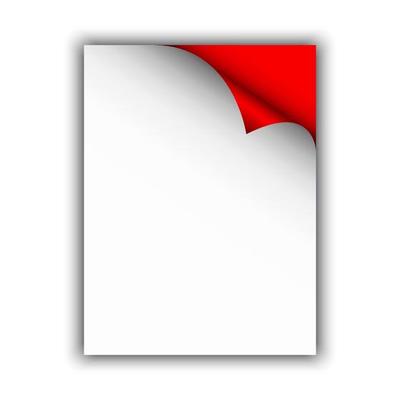 Empty paper sheet with curled edge, vector illustration