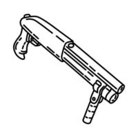 Police Shotgun Icon. Doodle Hand Drawn or Outline Icon Style vector