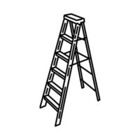 Step Ladder Icon. Doodle Hand Drawn or Outline Icon Style vector