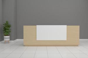 Office Reception Desk Mockup interior design photo