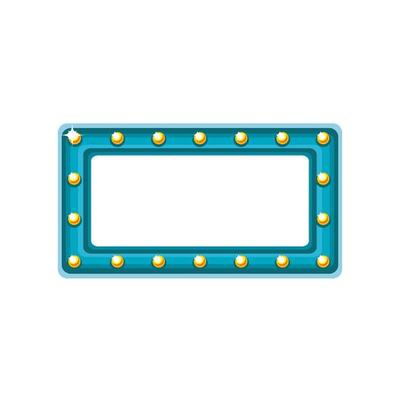 rectangle bulbs frame