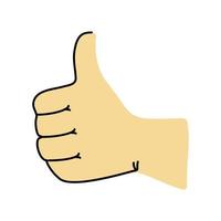 hand thumb up vector