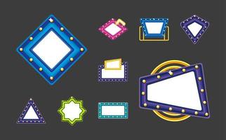 frames light bulbs vector