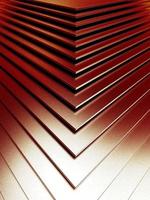 The abstract red metal pattern background. 3D illustration. photo